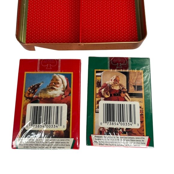 1995 UNOPENED Coca-Cola Santa Claus Christmas Playing Cards Limited Edition - Picture 7 of 10